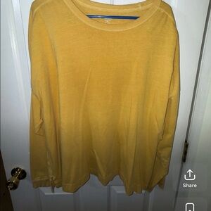 Old Navy Long Sleeve Tee in Mustard Yellow